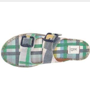 Ellen DeGeneres Madras Sandals